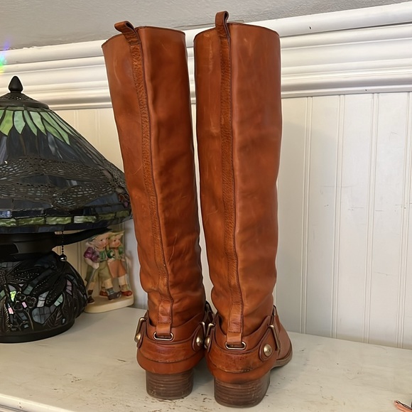 Coach Natalie cognac brown leather riding boots - Picture 4 of 9